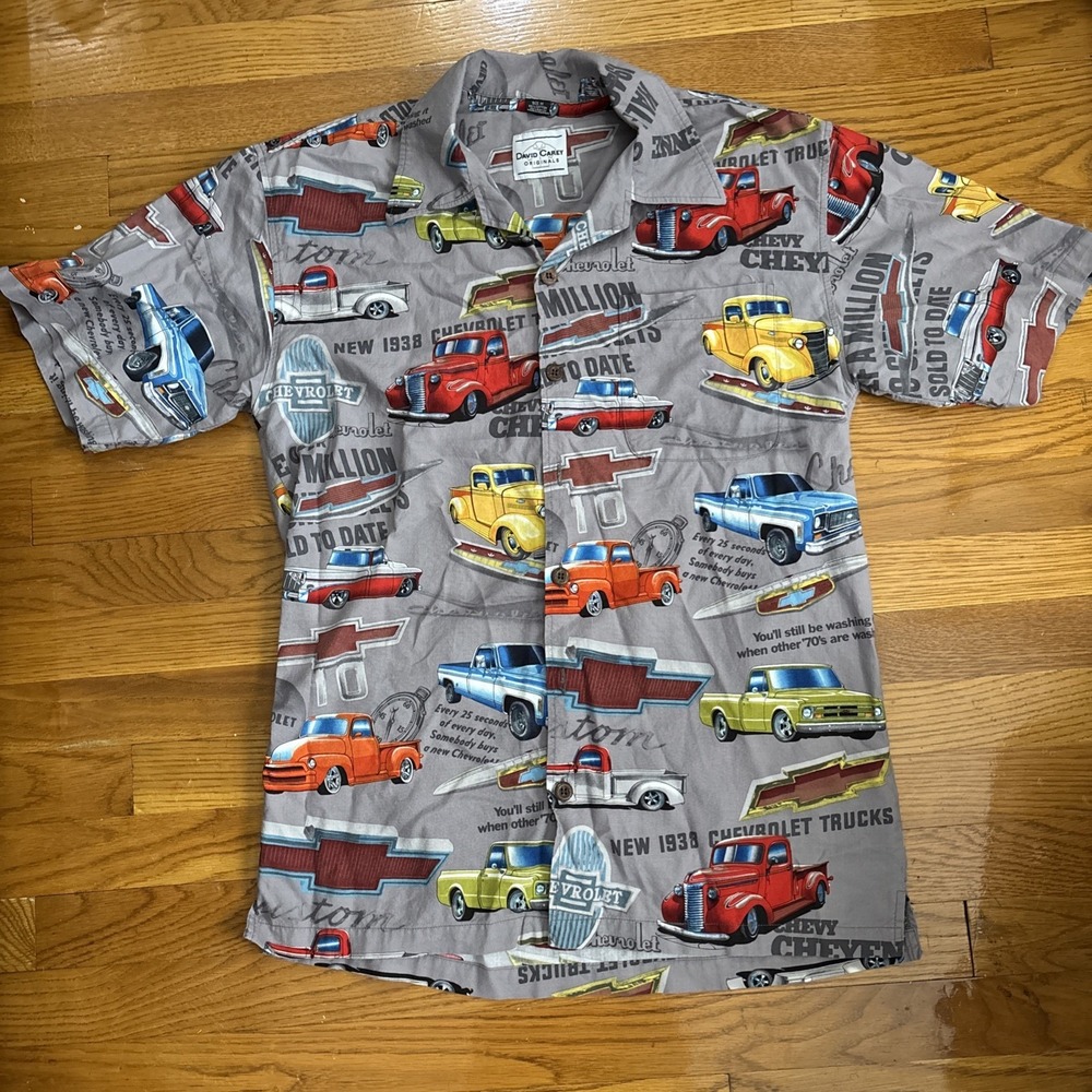 David Carey Originals Shirt Mens M Chevrolet Trucks Chevy Pickup Camp